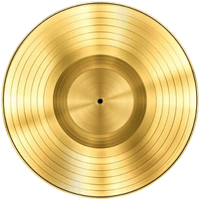 Gold vinyl record