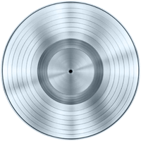 Silver vinyl record